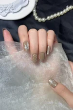 Kedi Gözü Takma Tırnak Seti 10 Adet ve Yapıştırıcı Dahil T124 - Görsel 4