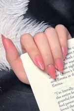 Kısa Badem 24 Adet Takma Tırnak Seti W1507 - Görsel 2