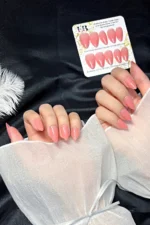 Kısa Badem 24 Adet Takma Tırnak Seti W1507 - Görsel 5