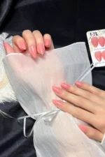 Kısa Badem 24 Adet Takma Tırnak Seti W1507 - Görsel 6