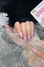 Kısa Badem 24 Adet Takma Tırnak Seti W1508 - Görsel 5