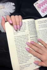 Kısa Badem 24 Adet Takma Tırnak Seti W1508 - Görsel 6