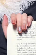 Kısa Küt 24 Adet Takma Tırnak Seti Kelebek Desenli R815 - Görsel 3