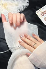 Kısa Küt 24 Adet Takma Tırnak Seti Kelebek Desenli R815 - Görsel 4