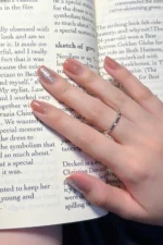 Kısa Küt 24 Adet Takma Tırnak Seti Kelebek Desenli R815 - Görsel 5