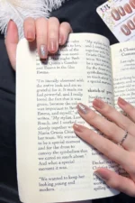 Kısa Küt 24 Adet Takma Tırnak Seti Kelebek Desenli R815 - Görsel 7