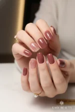 Kısa Küt 24 Adet Takma Tırnak Seti Simli ve Yıldızlı Tırnak R881 - Görsel 3