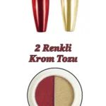 Krom Tozu 2 Renk Nail Art Ayna Tozu İnci Tozu Kullanımı Kolay 5-1
