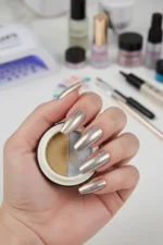 Krom Tozu 2 Renk Nail Art Ayna Tozu İnci Tozu Kullanımı Kolay 6-1 - Görsel 3