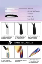 Krom Tozu 2 Renk Nail Art Ayna Tozu İnci Tozu Kullanımı Kolay 7-1 - Görsel 6