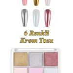 Krom Tozu 6 Renk Nail Art Ayna Tozu İnci Tozu Kullanımı Kolay 06