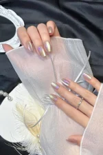 Kedi Gözü Aura 10 Adet Takma Tırnak Seti T017