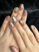 Kedi Gözü Kısa Küt Kahverengi 10 Adet Takma Tırnak Seti T020 - Görsel 2