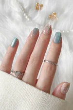 Kedi Gözü Kısa Küt Tırnak 10 Adet Takma Tırnak Seti T006 - Görsel 2