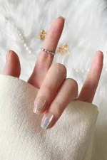 Kedi Gözü Kısa Küt Tırnak 10 Adet Takma Tırnak Seti T006 - Görsel 3