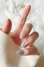 Kedi Gözü Kısa Küt Tırnak 10 Adet Takma Tırnak Seti T006 - Görsel 5