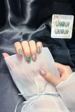 Kedi Gözü Kısa Tırnak 10 Adet Takma Tırnak Seti T026