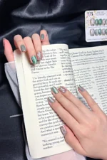 Kedi Gözü Kısa Tırnak 10 Adet Takma Tırnak Seti T026 - Görsel 2