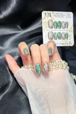 Kedi Gözü Kısa Tırnak 10 Adet Takma Tırnak Seti T026 - Görsel 3