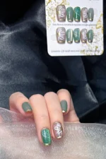 Kedi Gözü Kısa Tırnak 10 Adet Takma Tırnak Seti T026 - Görsel 5