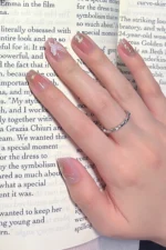 Kısa Küt Altın Kabartmalı 10 Adet Takma Tırnak Seti T102 - Görsel 2