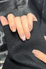 Kısa Küt Altın Kabartmalı 10 Adet Takma Tırnak Seti T102 - Görsel 6