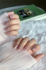 Kısa Takma Tırnak Kedi Gözü Kalp 10 Adet T005 - Görsel 3