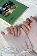 Kısa Takma Tırnak Kedi Gözü Kalp 10 Adet T005 - Görsel 6