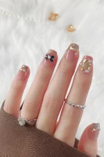 Ombre Elmas Taşlı 10 Adet Takma Tırnak Seti T087 - Görsel 6