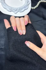 Ombre Kedi Gözü Kısa Küt 10 Adet Takma Tırnak Seti T003 - Görsel 3