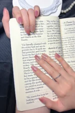 Ombre Kedi Gözü Kısa Küt 10 Adet Takma Tırnak Seti T003 - Görsel 4