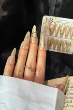 Stiletto Takma Tırnak Kedi Gözü 10 Adet Tırnak T160 - Görsel 4