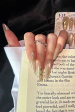 Stiletto Takma Tırnak Kedi Gözü 10 Adet Tırnak T160 - Görsel 6