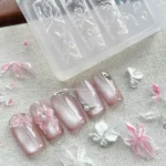 Nail Art Silikon Kalıp 3D Nail Art Desen Kalıbı, Tırnak Süsleme Desen Charm Tırnak Çarm 38