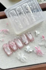 Nail Art Silikon Kalıp 3D Nail Art Desen Kalıbı, Tırnak Süsleme Desen Charm Tırnak Çarm 38