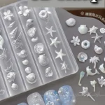 Nail Art Silikon Kalıp 3D Nail Art Desen Kalıbı, Tırnak Süsleme Desen Charm Tırnak Çarm 42