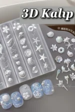 Nail Art Silikon Kalıp 3D Nail Art Desen Kalıbı, Tırnak Süsleme Desen Charm Tırnak Çarm 42