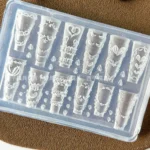 Nail Art Silikon Kalıp 3D Nail Art Desen Kalıbı, Tırnak Süsleme Desen Charm Tırnak Çarm 47