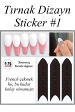 Nail Art Sticker Kendinden Yapışkanlı, Tırnak Süsleme, Tırnak Dövmesi Stikır 1