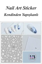 Nail Art Sticker Kendinden Yapışkanlı, Tırnak Süsleme, Tırnak Dövmesi Stikır 1006 - Görsel 2