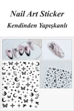 Nail Art Sticker Kendinden Yapışkanlı, Tırnak Süsleme, Tırnak Dövmesi Stikır 1007 - Görsel 2