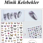 Nail Art Sticker Kendinden Yapışkanlı, Tırnak Süsleme, Tırnak Dövmesi Stikır 1010