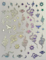 Nail Art Sticker Kendinden Yapışkanlı, Tırnak Süsleme, Tırnak Dövmesi Stikır 1093 - Görsel 2