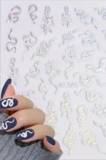 Nail Art Sticker Kendinden Yapışkanlı, Tırnak Süsleme, Tırnak Dövmesi Stikır 1095 - Görsel 2