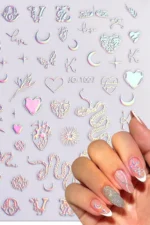 Nail Art Sticker Kendinden Yapışkanlı, Tırnak Süsleme, Tırnak Dövmesi Stikır 1097 - Görsel 2