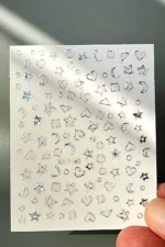 Nail Art Sticker Kendinden Yapışkanlı, Tırnak Süsleme, Tırnak Dövmesi Stikır 1168GH - Görsel 6