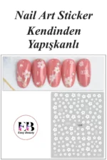 Nail Art Sticker Kendinden Yapışkanlı, Tırnak Süsleme, Tırnak Dövmesi Stikır 1228