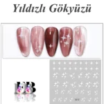 Nail Art Sticker Kendinden Yapışkanlı, Tırnak Süsleme, Tırnak Dövmesi Stikır 1317B