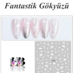 Nail Art Sticker Kendinden Yapışkanlı, Tırnak Süsleme, Tırnak Dövmesi Stikır 1322