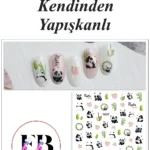 Nail Art Sticker Kendinden Yapışkanlı, Tırnak Süsleme, Tırnak Dövmesi Stikır 1430